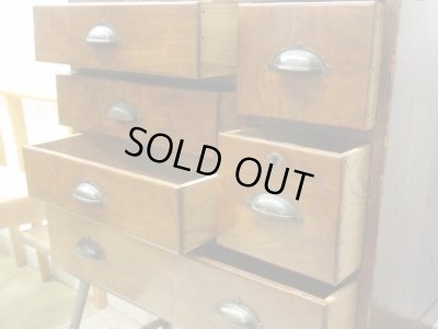 画像6: アンティーク　ケヤキ材の6杯引出し ドロワー