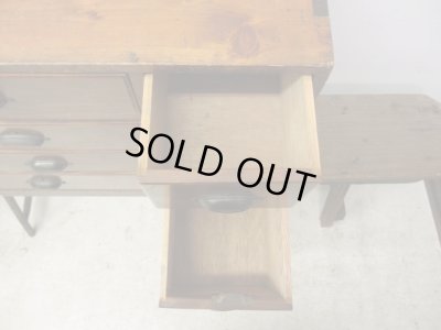 画像9: アンティーク　ケヤキ材の6杯引出し ドロワー