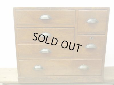 画像3: アンティーク　ケヤキ材の6杯引出し ドロワー