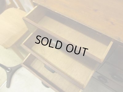 画像7: アンティーク　ケヤキ材の6杯引出し ドロワー