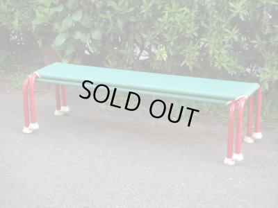 画像9: ヴィンテージ　レトロポップなジムベンチ緑（１）