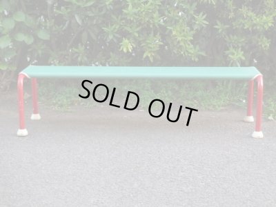 画像2: ヴィンテージ　レトロポップなジムベンチ緑（１）