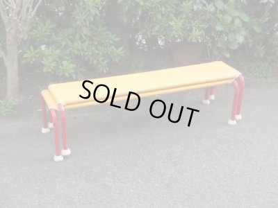 画像6: ヴィンテージ　レトロポップなジムベンチ黄（２）