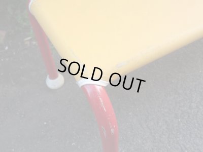 画像2: ヴィンテージ　レトロポップなジムベンチ黄（２）