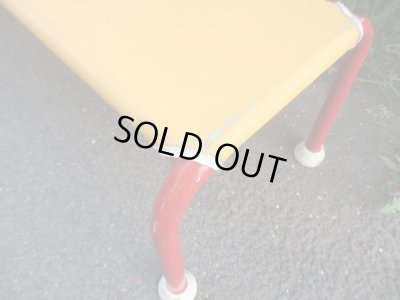 画像3: ヴィンテージ　レトロポップなジムベンチ黄（２）