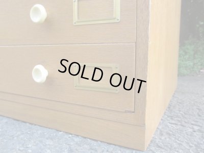 画像8: ヴィンテージ 木味の10杯引出し A4書類棚（２）