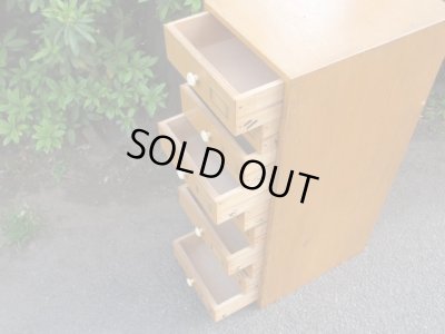 画像9: ヴィンテージ 木味の10杯引出し A4書類棚（１）