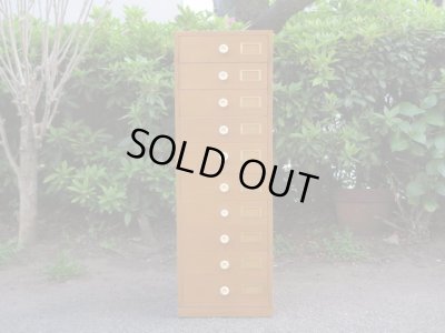 画像2: ヴィンテージ 木味の10杯引出し A4書類棚（２）