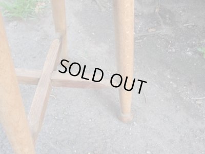 画像9: アンティーク 木製スツール 丸椅子