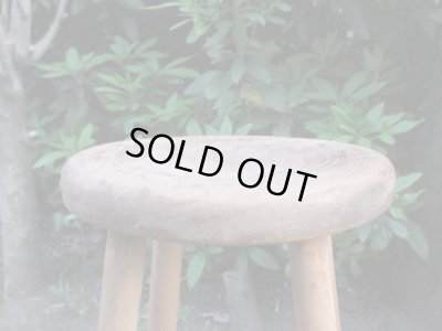 画像4: アンティーク 木製スツール 丸椅子