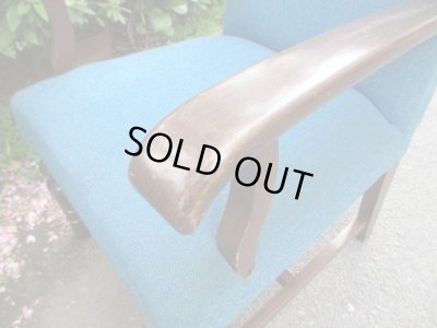 画像8: アンティーク ブルーの一人掛けソファ アームチェア