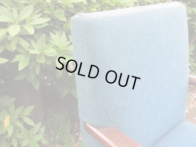 画像6: アンティーク ブルーの一人掛けソファ アームチェア