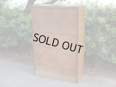 画像5: ヴィンテージ 木味良いガラス本箱 キャビネット 楢材