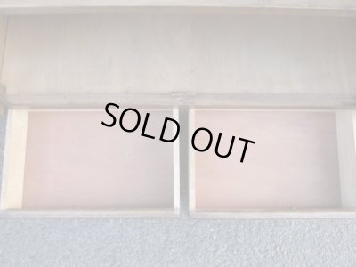 画像16: ヴィンテージ 木味良いガラス本箱 キャビネット 楢材