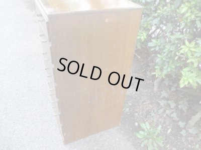 画像5: アンティーク 深い木味の7杯引出し ドロワー A4