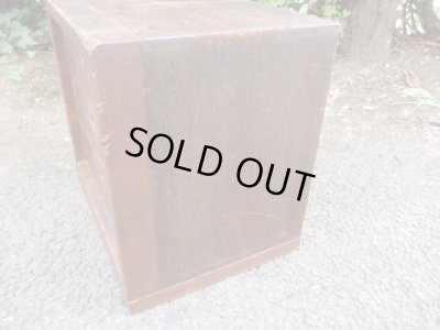 画像7: アンティーク 深い木味の3杯小引出し A4