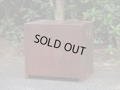 画像4: アンティーク 深い木味の3杯小引出し A4