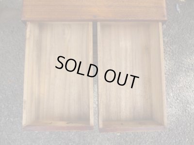 画像12: アンティーク　深い木味の5杯小引出し