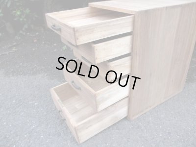 画像9: アンティーク 桐材の5杯小引出し