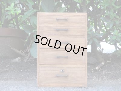 画像2: アンティーク 桐材の5杯小引出し