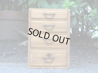 画像3: アンティーク 桐材の4杯小引出し