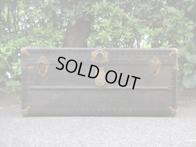 画像4: アンティーク 深緑の大型トランク