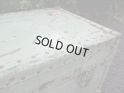 画像14: アンティーク アメリカ製のメタルトランク