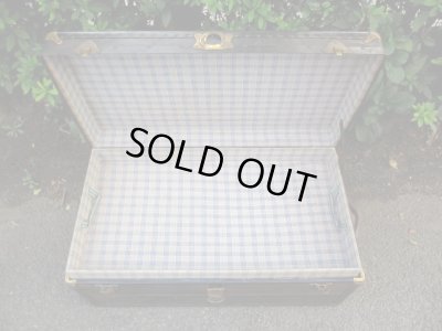 画像10: アンティーク 深緑の大型トランク