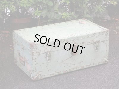 画像2: アンティーク アメリカ製のメタルトランク