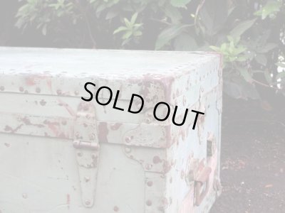 画像16: アンティーク アメリカ製のメタルトランク