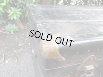 画像9: アンティーク 深緑の大型トランク