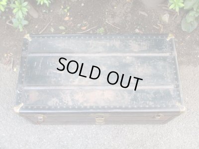 画像5: アンティーク 深緑の大型トランク