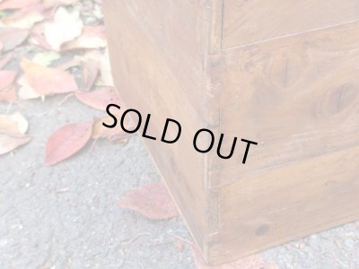 画像8: アンティーク 木味良い 茶箱 サイドテーブル収納