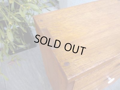 画像6: アンティーク 明るい木味のラワン材 3杯小引出し