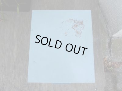 画像4: ヴィンテージ ブルーグレーのメタル製 5杯小引出し ドロワー A4