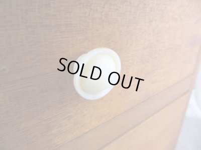 画像7: アンティーク 明るい木味のラワン材 3杯小引出し