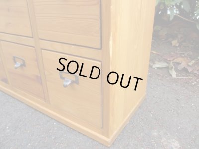 画像8: パイン無垢材の16杯引出し ドロワー チェスト