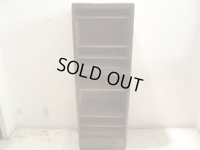 画像3: アンティーク ダイヤガラスのガラス戸棚 食器棚