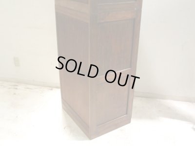 画像13: アンティーク ダイヤガラスのガラス戸棚 食器棚