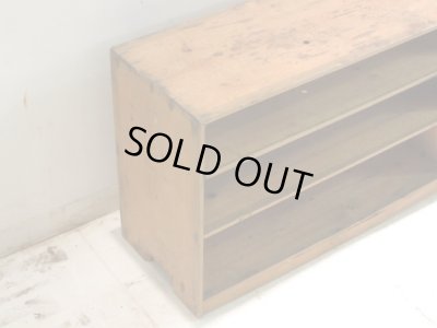 画像3: アンティーク 素朴な木味の整理棚