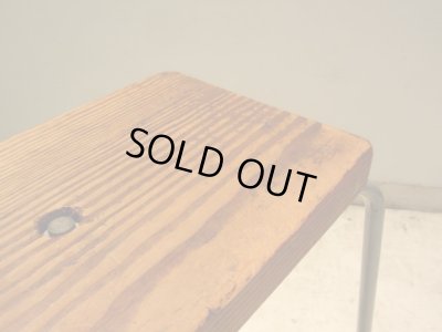 画像10: ヴィンテージ シンプルな鉄脚のスツール