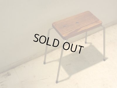 画像3: ヴィンテージ シンプルな鉄脚のスツール