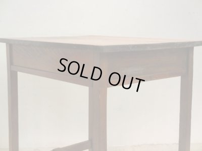 画像12: アンティーク 深い木味の平机