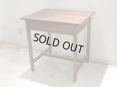 画像4: アンティーク 深い木味の平机