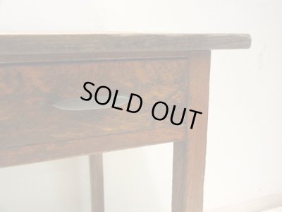 画像7: アンティーク 深い木味の平机