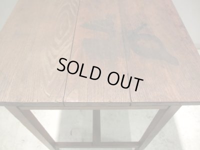 画像9: アンティーク 深い木味の平机