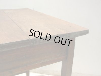 画像11: アンティーク 深い木味の平机