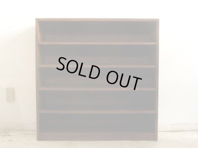 画像2: アンティーク ラワン無垢材の収納棚 (1)