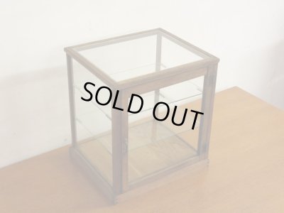 画像3: アンティーク 楢無垢材の5面ガラス卓上ショーケース