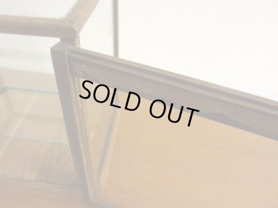 画像12: アンティーク 楢無垢材の5面ガラス卓上ショーケース